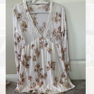 Floral Long-Sleeve Sun Dress